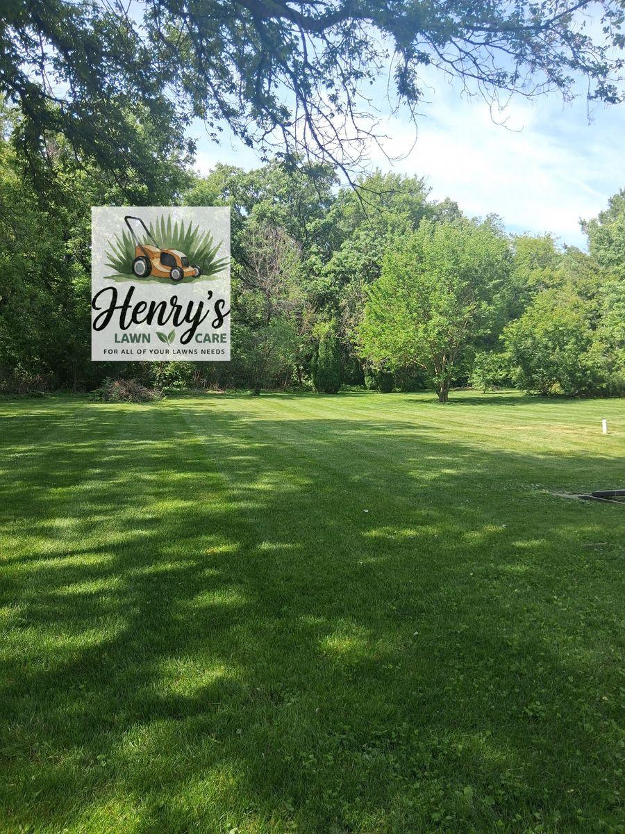 Lawn care and landscaping work by Henry’s Lawn Care in Rockford, IL